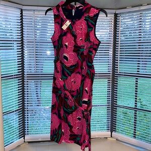Talbots dress with Floral print and waist tie